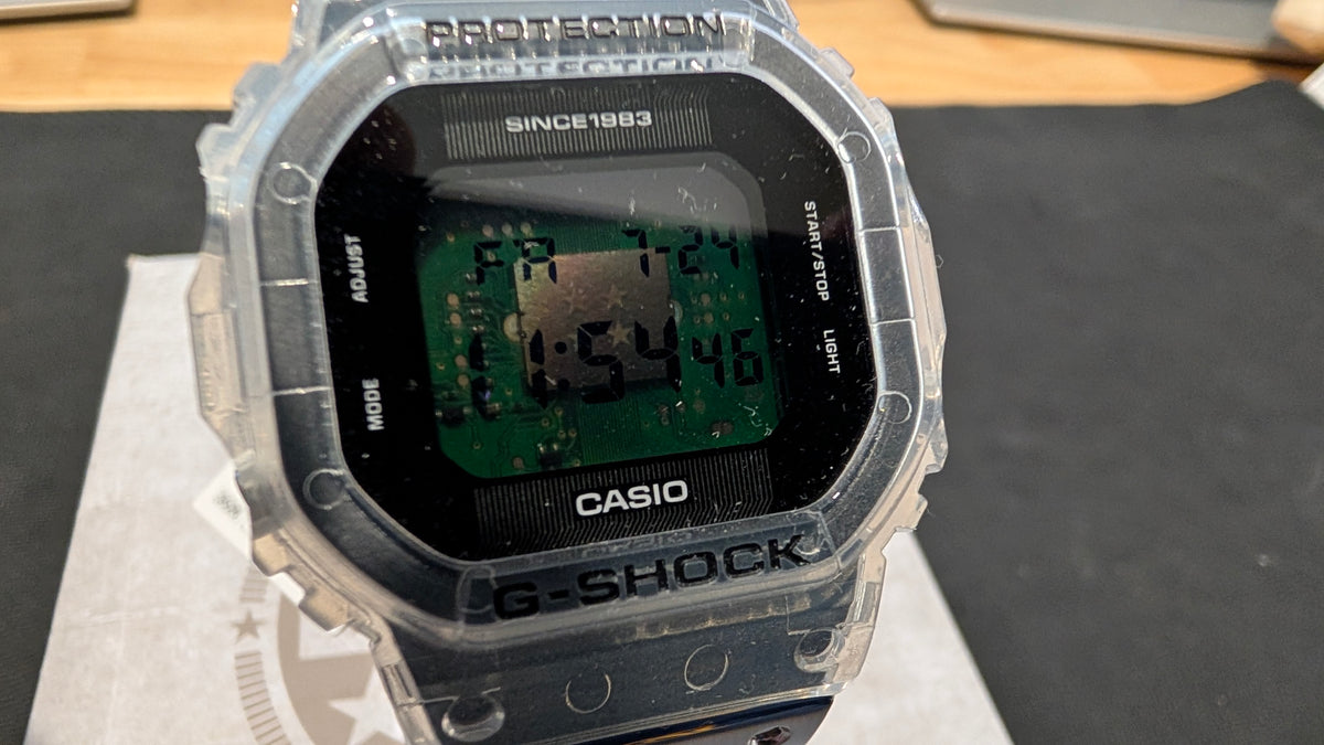 G-Shock 40th Anniversary Clear Remix 5600 200m Quartz DWE-5640RX-7 SOLD OUT on G-Shock!