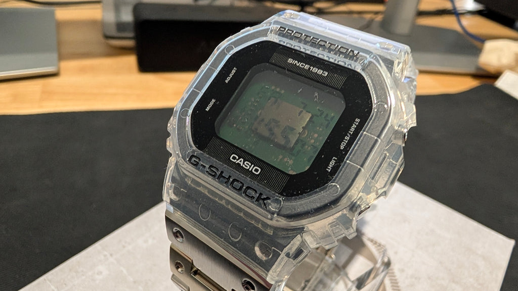 G-Shock 40th Anniversary Clear Remix 5600 200m Quartz DWE-5640RX-7 SOLD OUT on G-Shock!
