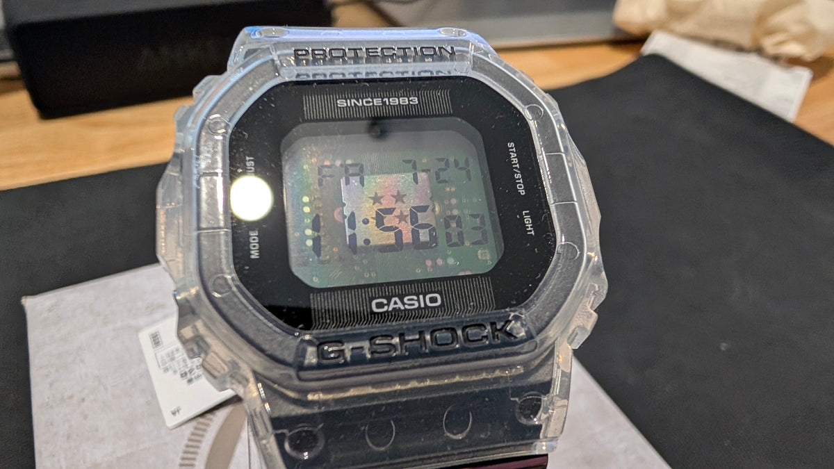 G-Shock 40th Anniversary Clear Remix 5600 200m Quartz DWE-5640RX-7 SOLD OUT on G-Shock!